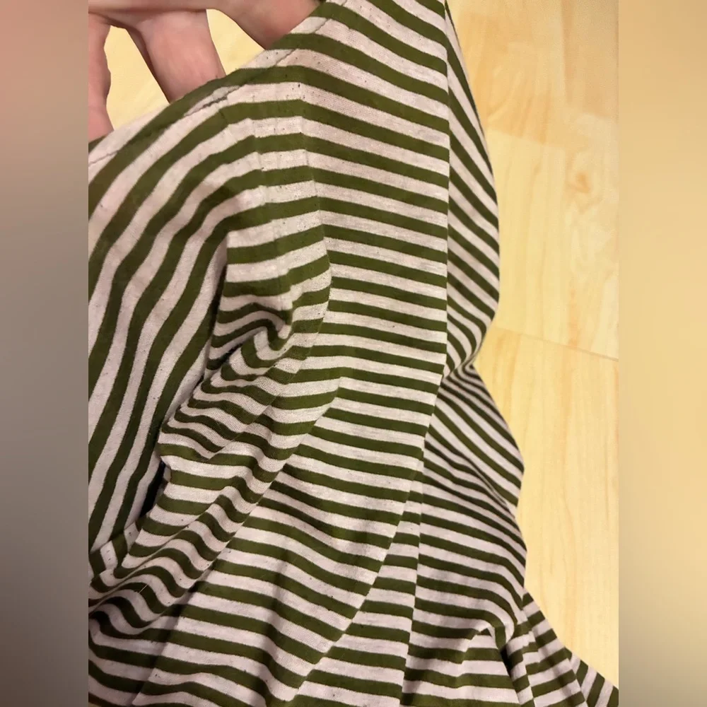 CHANEL 2009 Spring Runway Ruffled Striped Cotton